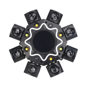 150W 8-Arm Rotating Moving Head Stage Laser Light with RGBW Beam, Laser & Strobe - product detail 6