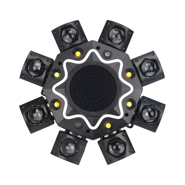 150W 8-Arm Rotating Moving Head Stage Laser Light with RGBW Beam, Laser & Strobe - product detail 6