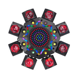150W 8-Arm Rotating Moving Head Stage Laser Light with RGBW Beam, Laser & Strobe - product detail 7