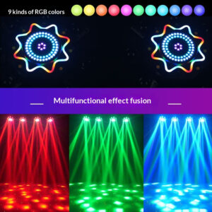 150W 8-Arm Rotating Moving Head Stage Laser Light with RGBW Beam, Laser & Strobe - product detail 3
