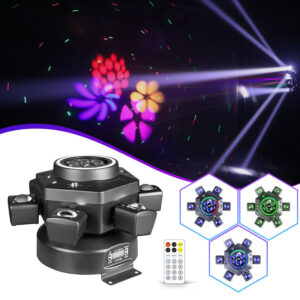 6-Arm Moving Head Stage Laser Light with Strobe & GOBO Effects - product detail 3