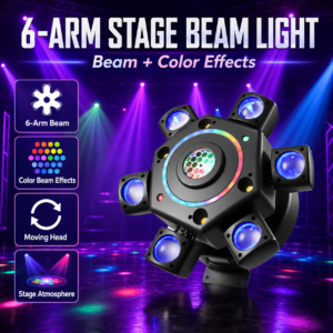 6-Arm Moving Head Stage Beam Light with Beam Effects