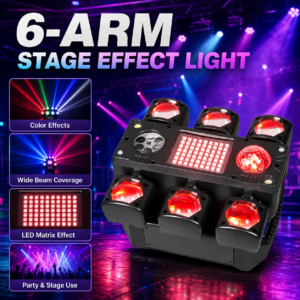 6-Arm Moving Head Stage Effect Light - Model NP-9552