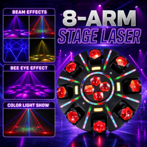 8-Arm Stage Laser Light with Beam Effects