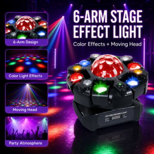 6-Arm Moving Head Stage Effect Light - Model NP-7567