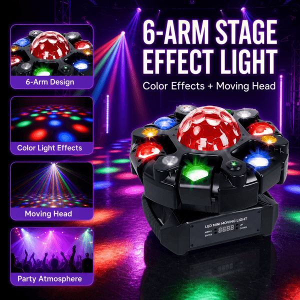 6-Arm Moving Head Stage Effect Light - Model NP-7567