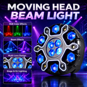 2-Arm Moving Head Stage Beam Light with RGB Beam Effects