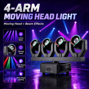 4-Arm Moving Head Stage Laser Light with Beam Effects