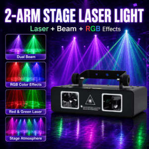 2-Arm Stage Laser Light with RGB Beam Effects