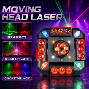 Moving Head Stage Laser Light with Beam & Sound Activation