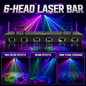 6-Arm Stage Laser Light with RGB Beam Effects