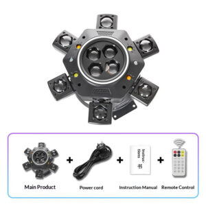 6-Arm Moving Head Stage Laser Light with Sound Activated - product detail 4