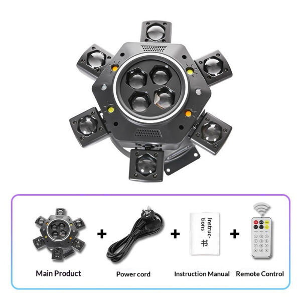 6-Arm Moving Head Stage Laser Light with Sound Activated - product detail 4