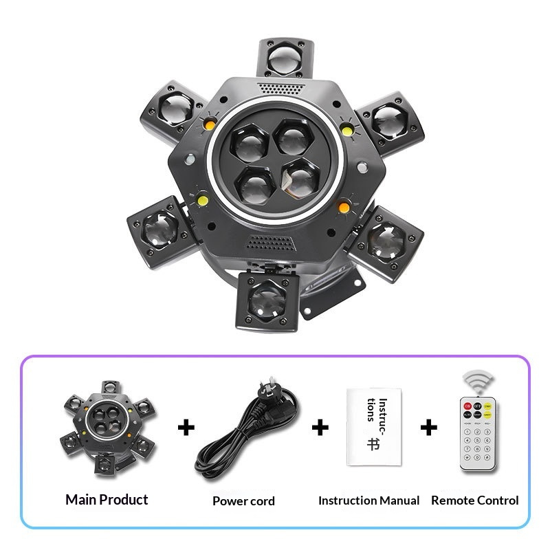 6-Arm Moving Head Stage Laser Light with Sound Activated - product detail 4