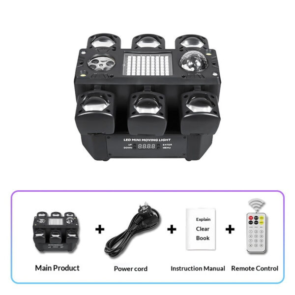 6-Arm Moving Head Stage Effect Light - Model NP-9552 - product detail 4