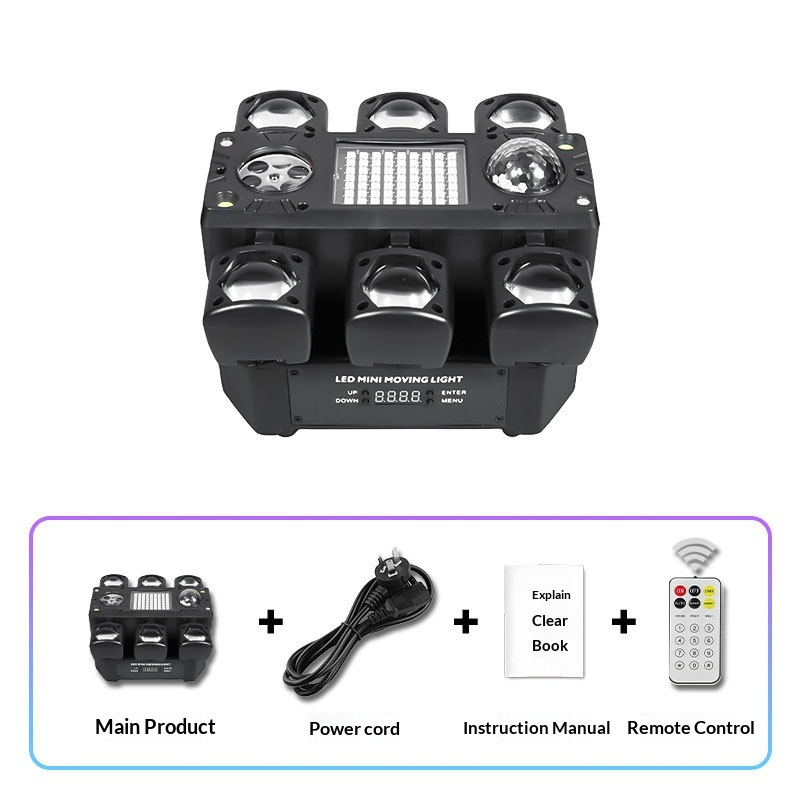 6-Arm Moving Head Stage Effect Light - Model NP-9552 - product detail 4