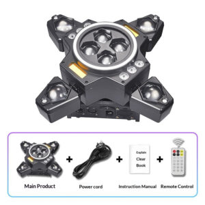 4-Arm Moving Head Stage Beam Light with Beam & Sound Activation - product detail 2