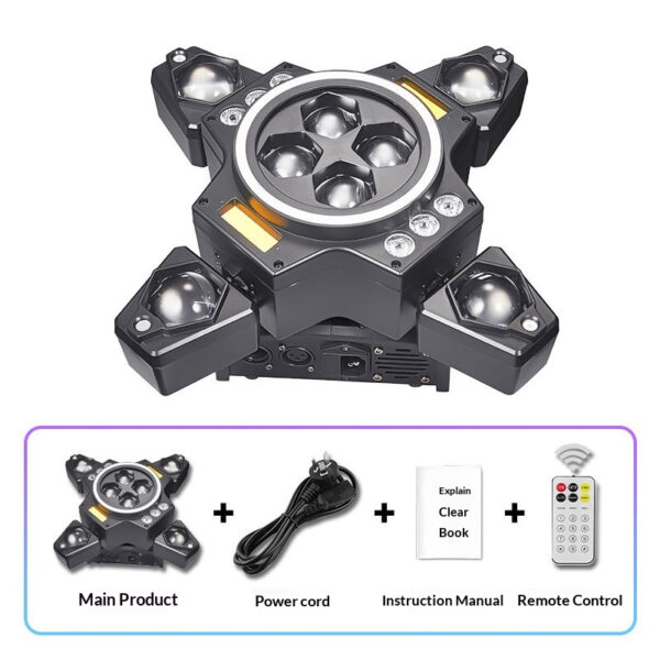 4-Arm Moving Head Stage Beam Light with Beam & Sound Activation - product detail 2