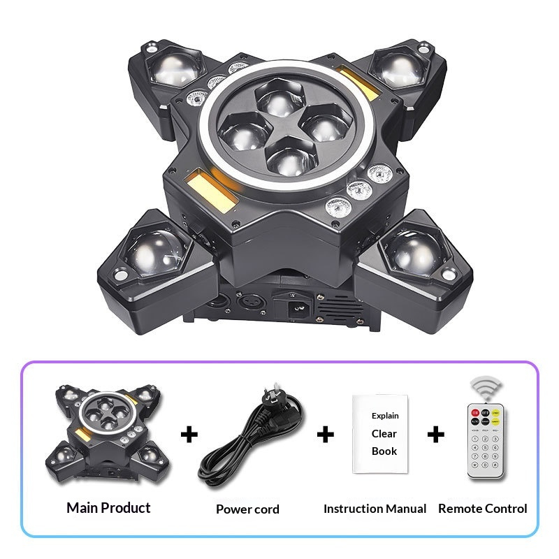 4-Arm Moving Head Stage Beam Light with Beam & Sound Activation - product detail 2
