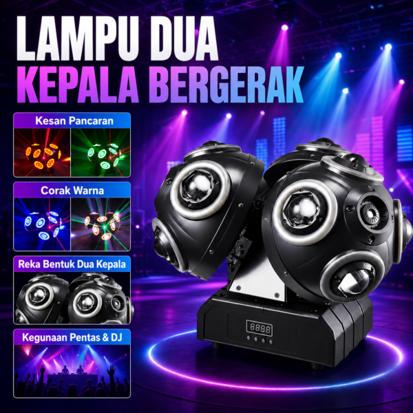 Lampu Laser Pentas Kepala Bergerak dengan Kesan Pancaran – Model NP-3147